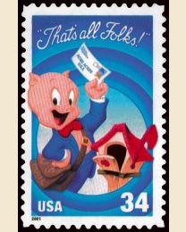 #3534a- 34¢ Porky Pig