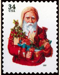 #3537 - 34¢ Santa Holding Toys