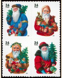 #3537S- 34¢ Santas - black rate