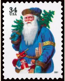 #3538 - 34¢ Santa Blue Suit