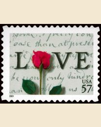 #3551 - 57¢ Rose & Love Letter