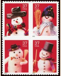 #3676S- 37¢ Snowmen Self-Adhesives