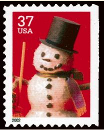 #3687 - 37¢ Snowman w Top Hat