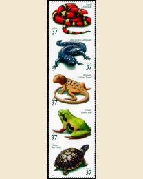 #3814S- 37¢ Reptiles & Amphibians