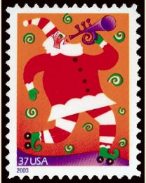 #3823 - 37¢ Santa with Trumpet
