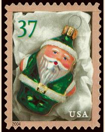 #3884 - 37¢ Green Santa