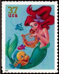 #3914 - 37¢ Flounder & Ariel