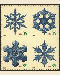 #4101S- 39¢ Snowflakes - USA higher than 2006