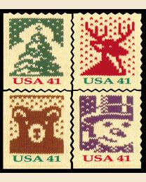 #4215S- 41¢ Christmas Knits (thin paper)