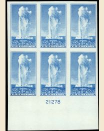 #760 - 5¢ Yellowstone: Plate Block