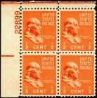 # 803 - 1/2¢ Franklin: plate block