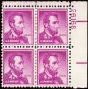 #1036 - 4¢ A. Lincoln: plate block