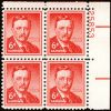 #1039 - 6¢ T. Roosevelt: plate block