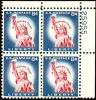 #1042 - 8¢ Lib. Reengraved: plate block