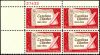 #1230 - 5¢ Carolina Charter Plate Block