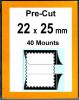 Pre-cut Mounts  22 x 25 mm  (stamp w x h)