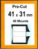 Pre-cut Mounts  41 x 31 mm  (stamp w x h)
