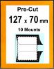 Pre-cut Mounts 127 x 70 mm  (stamp w x h)