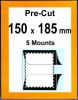 Pre-cut Mounts 150 x 185 mm  (stamp w x h)