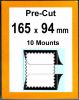 Pre-cut Mounts 165 x 94 mm  (stamp w x h)