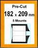 Pre-cut Mounts 182 x 209 mm  (stamp w x h)