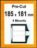 Pre-cut Mounts 185 x 181 mm  (stamp w x h)
