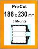 Pre-cut Mounts 186 x 230 mm  (stamp w x h)