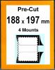 Pre-cut Mounts 188 x 197 mm  (stamp w x h)