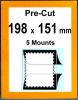 Pre-cut Mounts 198 x 151 mm  (stamp w x h)
