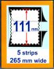 111 mm high,   265 mm mount strip