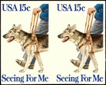 US #1787a 15¢ Guide Dog Error