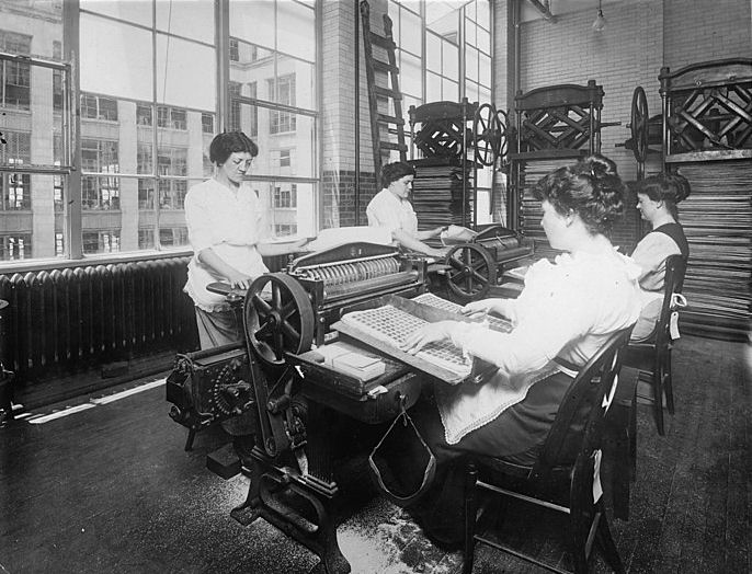 Stamp perforating in 1914
