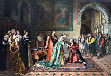 Image of Affectionate Reception of Columbus