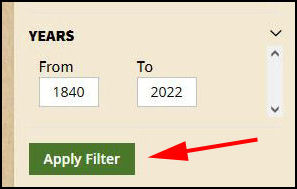 Apply Filter window