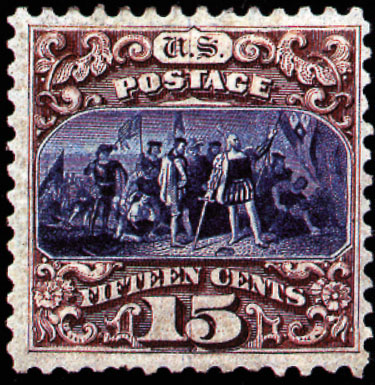 1869 15¢ Columbus Type I & II (#118, 119)
