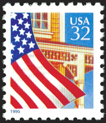 1995-1997 32¢ Flag Over Porch